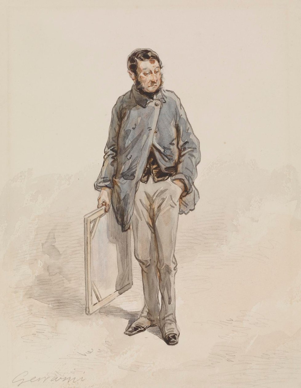Artiste avec toile - Paul Gavarni