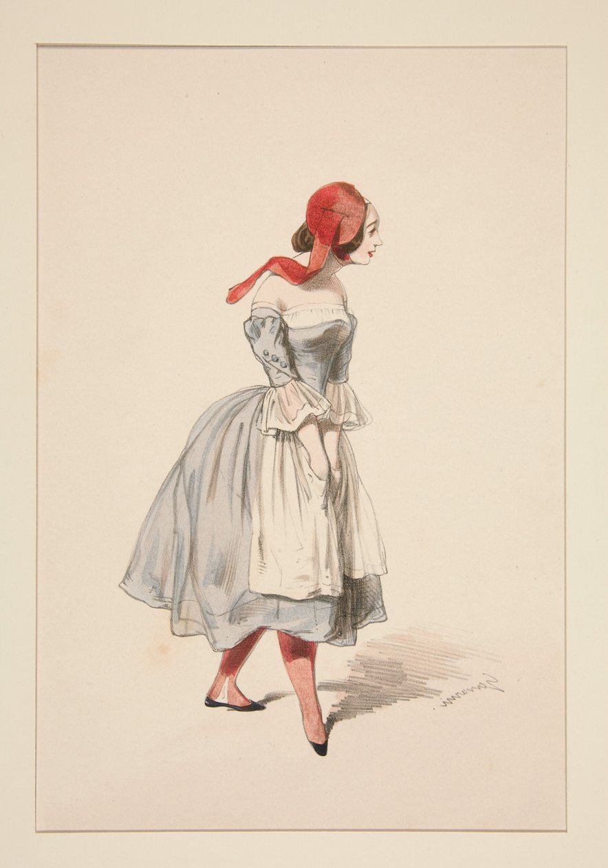 CHAPERON ROUGE. Chaperon de laine ou de velours. ... - Paul Gavarni