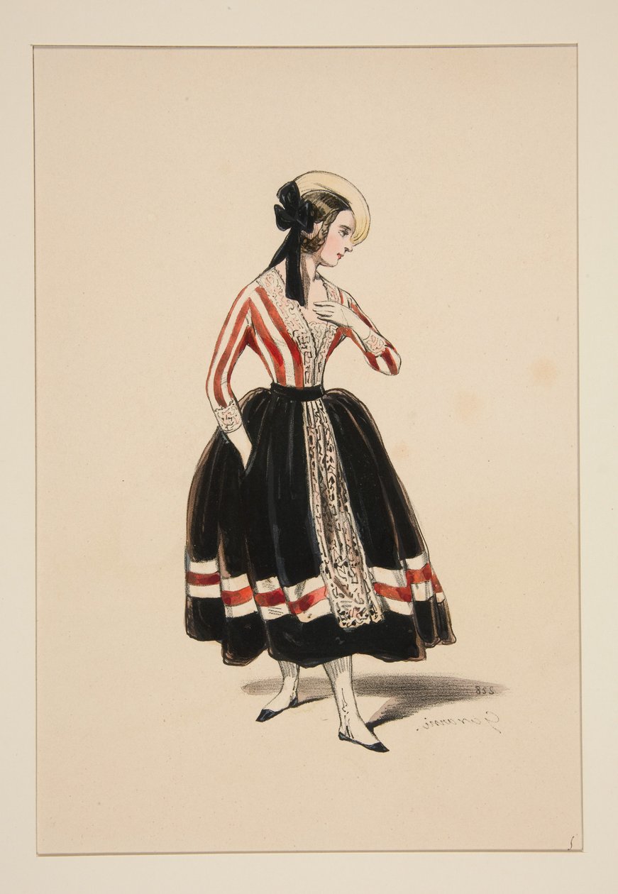 Coquette de village. Béret de paille. ... - Paul Gavarni