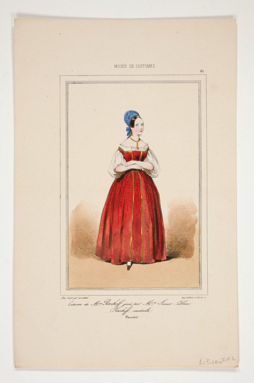 Kostüm von Mme Peterhoff, gespielt von Mme Sonnet-Leblanc - Paul Gavarni
