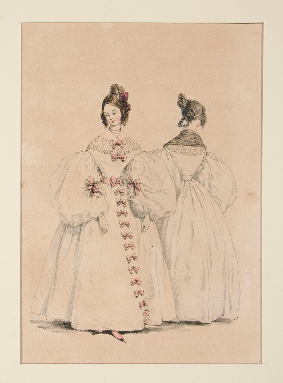 En soirée. Robes de mousseline et de gaze-florence - Paul Gavarni