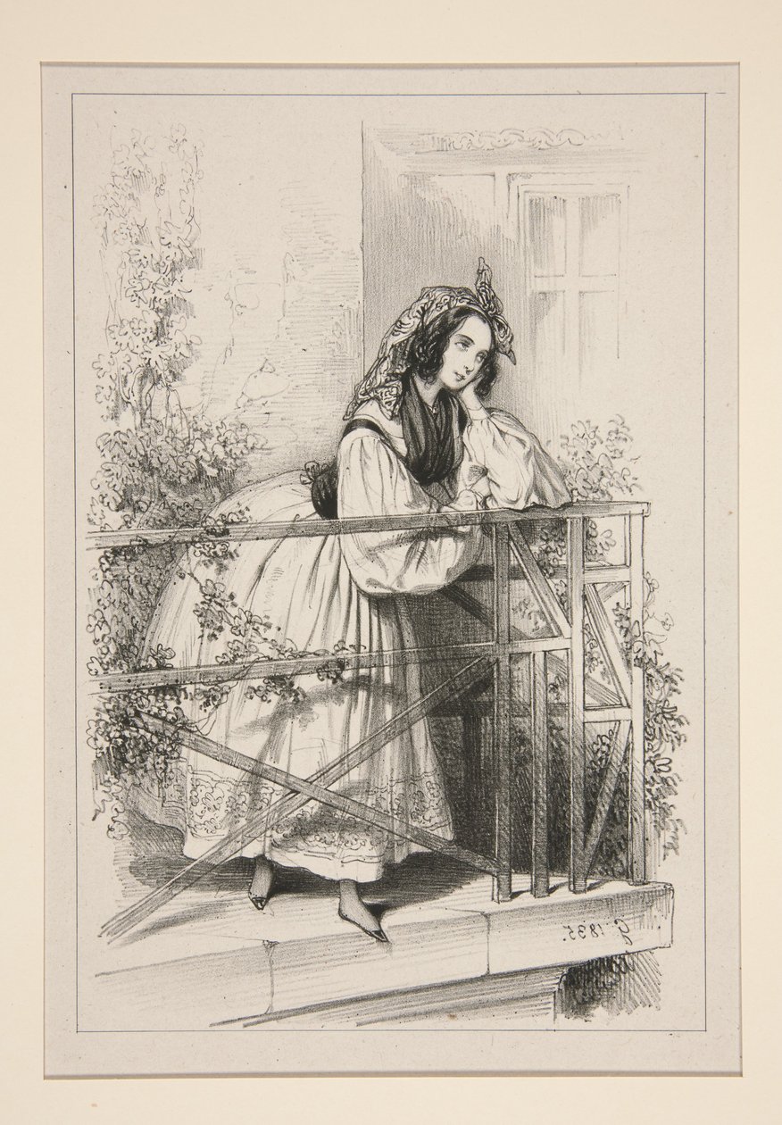 Elle attend - Paul Gavarni