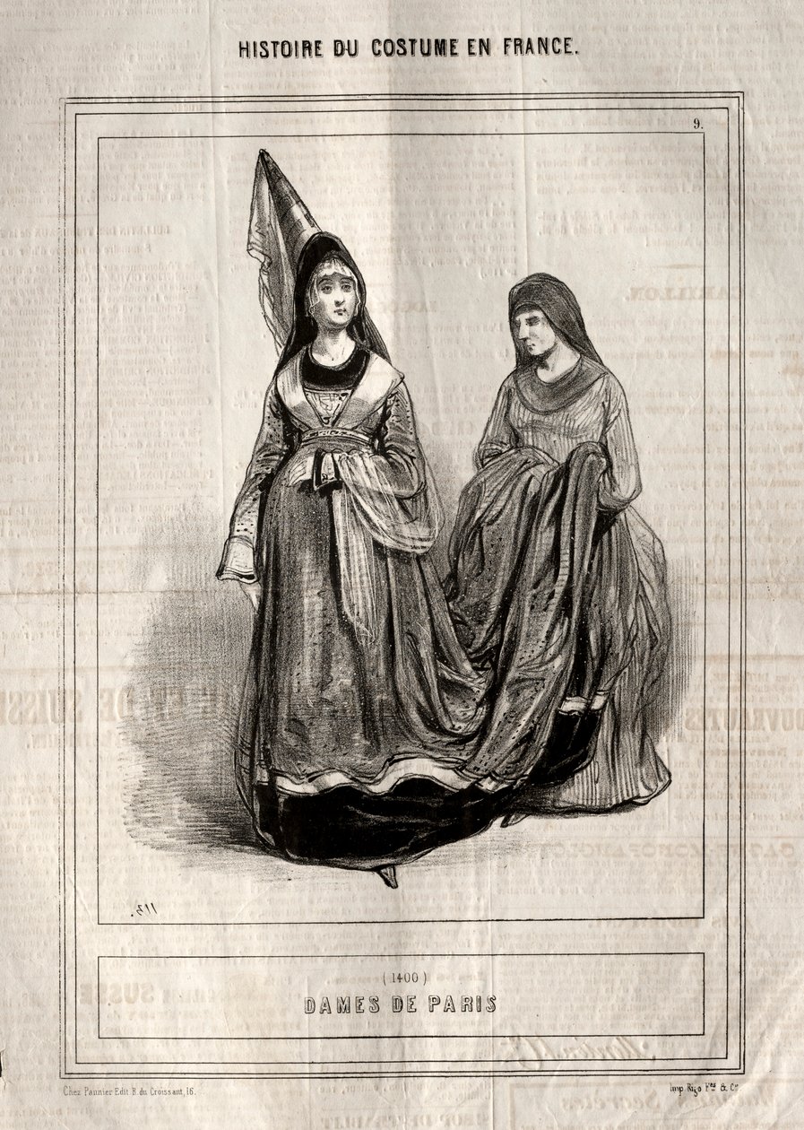 Histoire du Costume en France : Dames de Paris, 1843 - Paul Gavarni