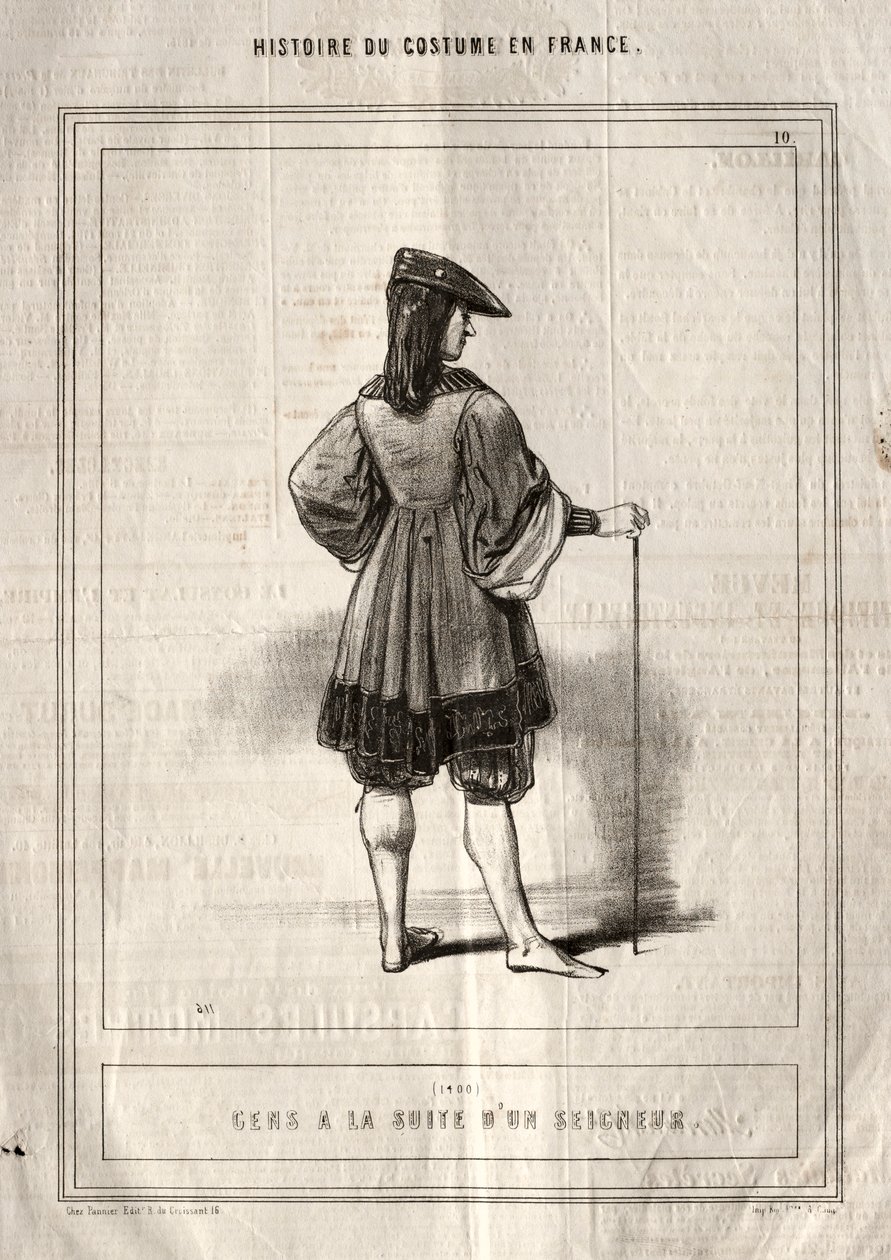 Histoire du Costume en France : Gens à la suite d