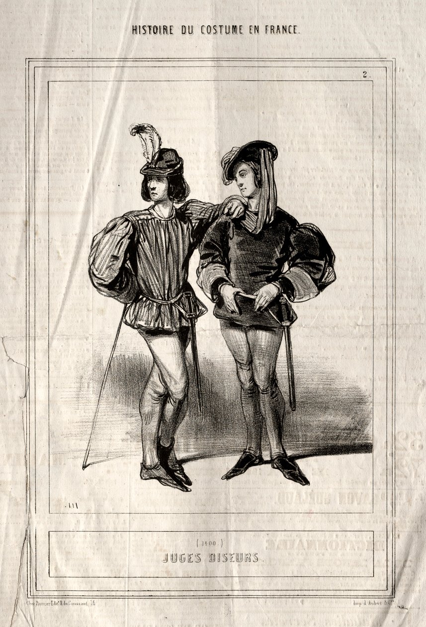 Histoire du Costume en France : Juges diseurs, 1843 - Paul Gavarni