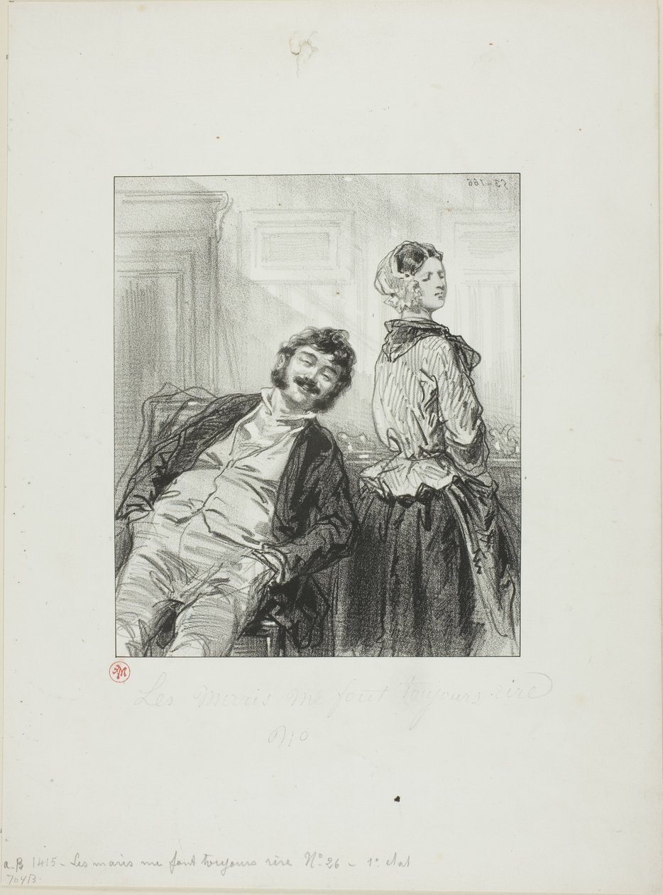 Les maris me font toujours rire : Allons, Mme Rabat-joie, taisez-vous - Paul Gavarni
