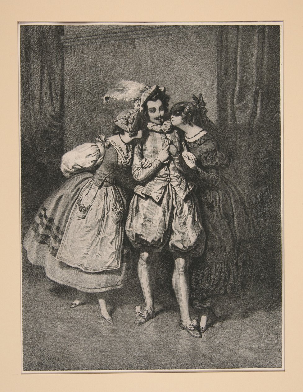 LA DOUBLE RENCONTRE. - Paul Gavarni