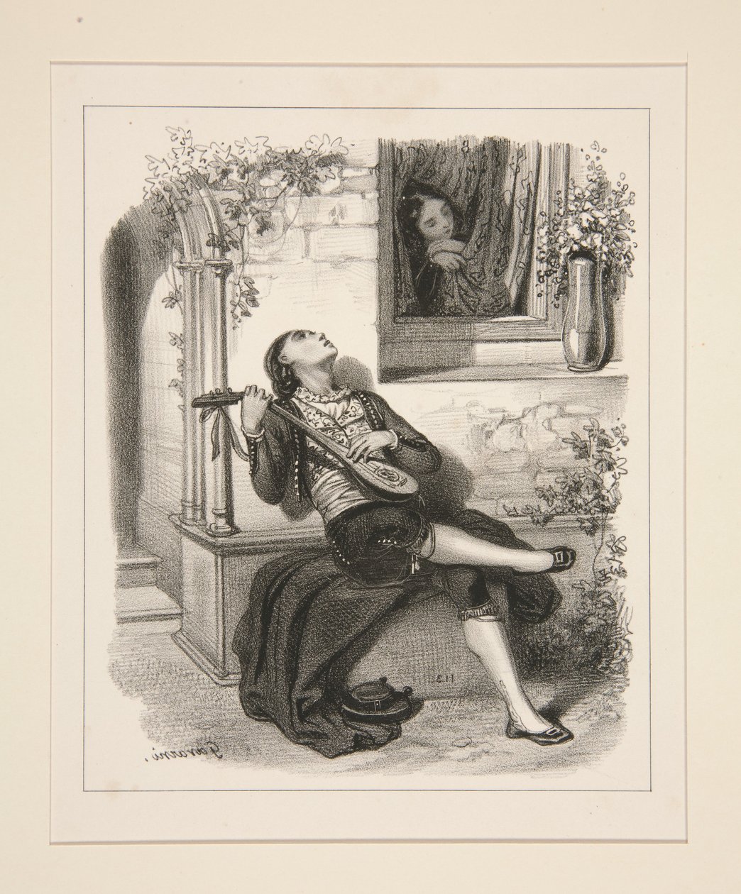 LA SÉRÉNADE. - Paul Gavarni