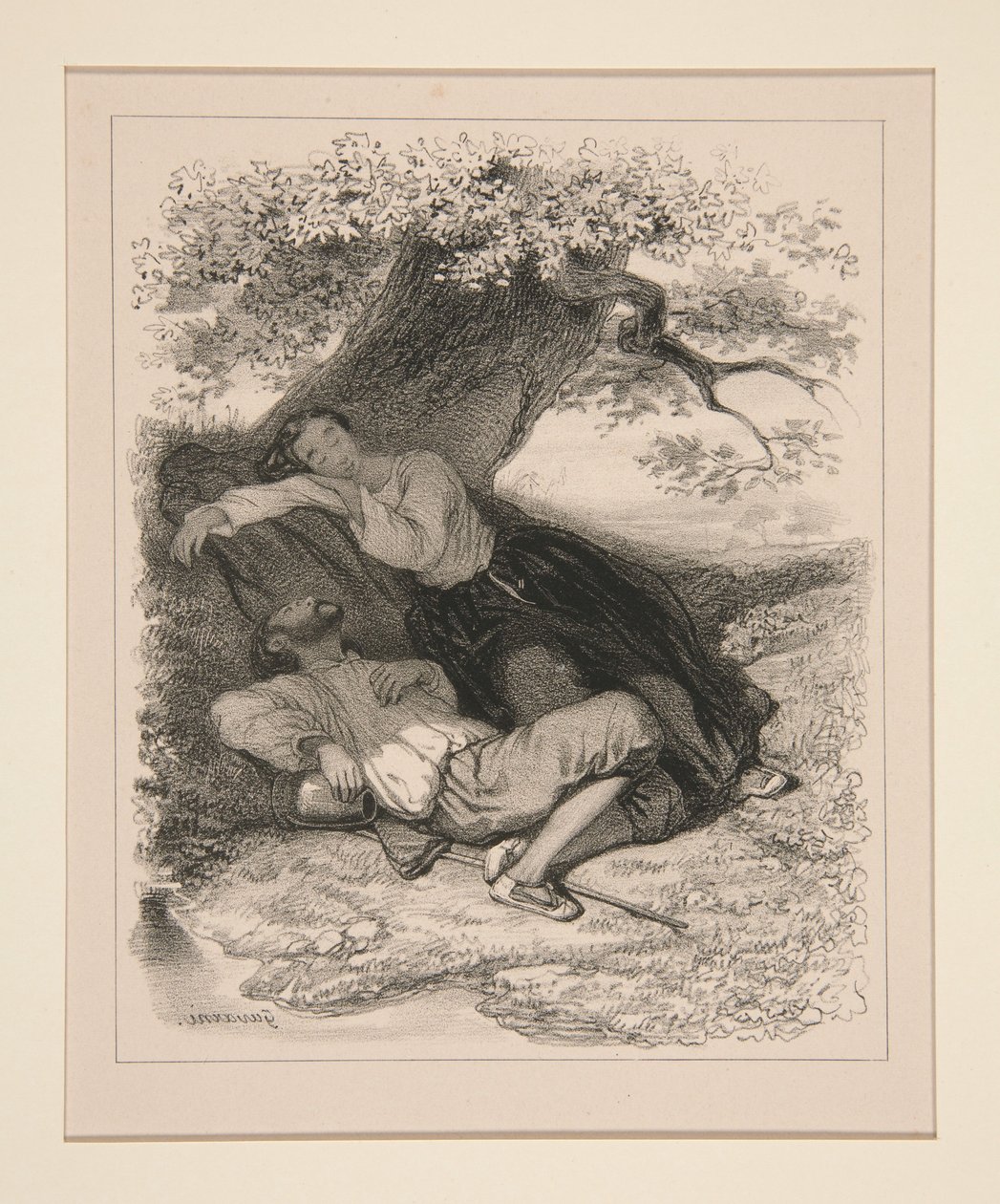 LA SIESTE - Paul Gavarni