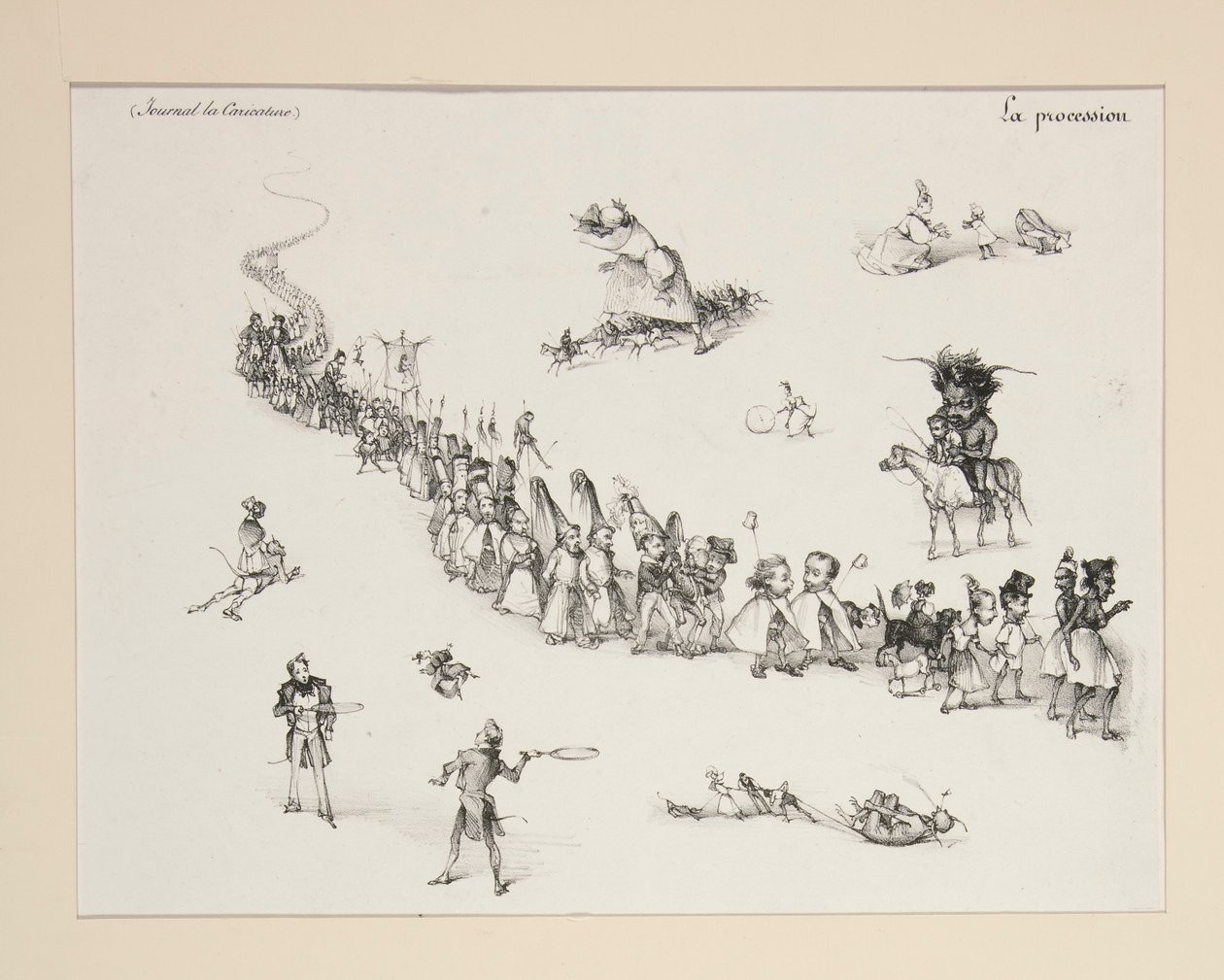 La Procession du Diable - Paul Gavarni