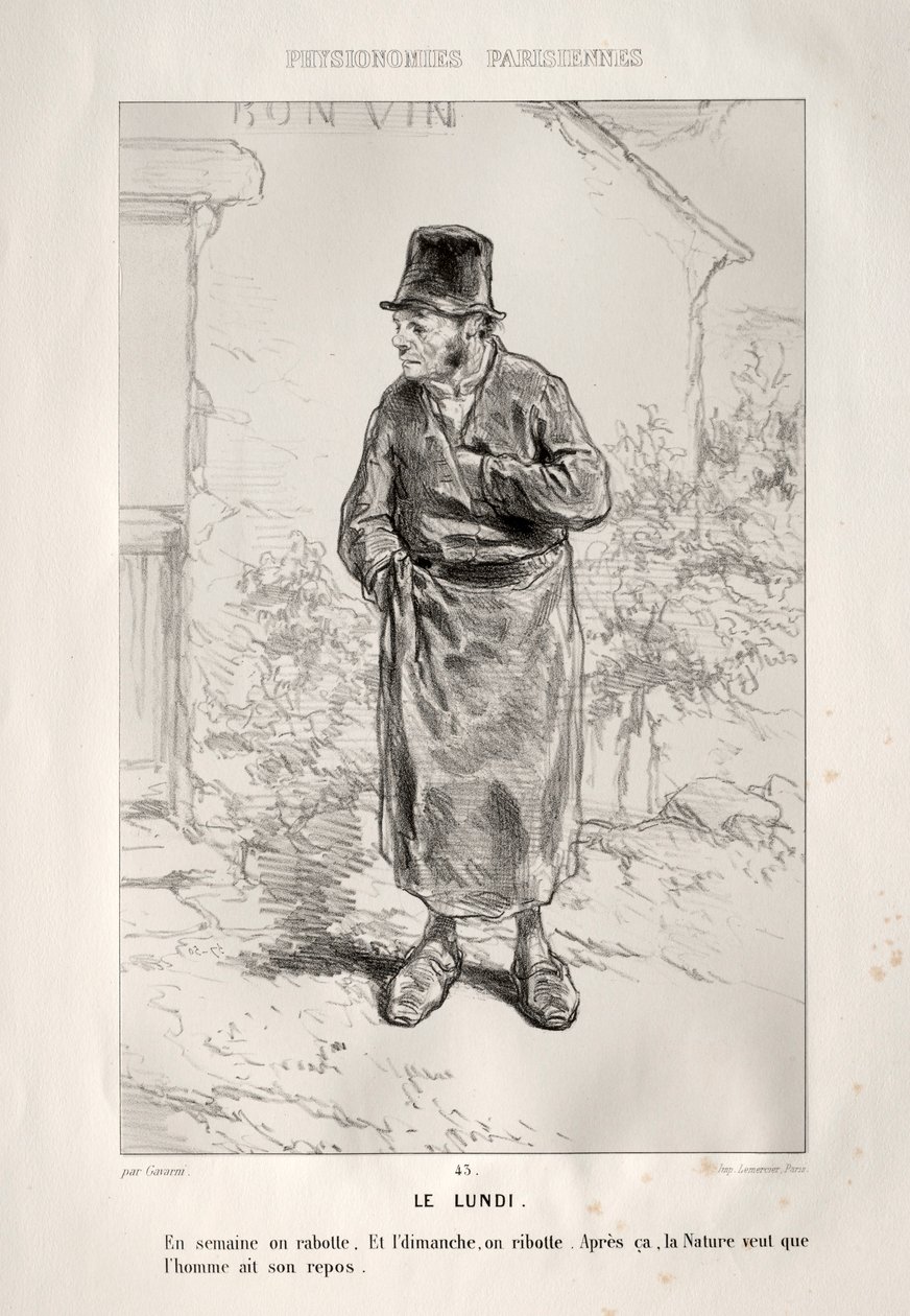 Le Lundi - Paul Gavarni