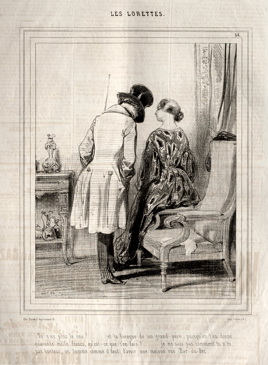 Les Lorettes - Paul Gavarni