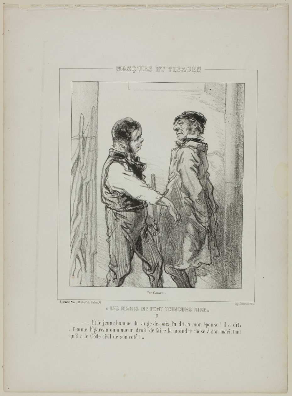 Les maris me font toujours rire: Et le jeune homme... - Paul Gavarni