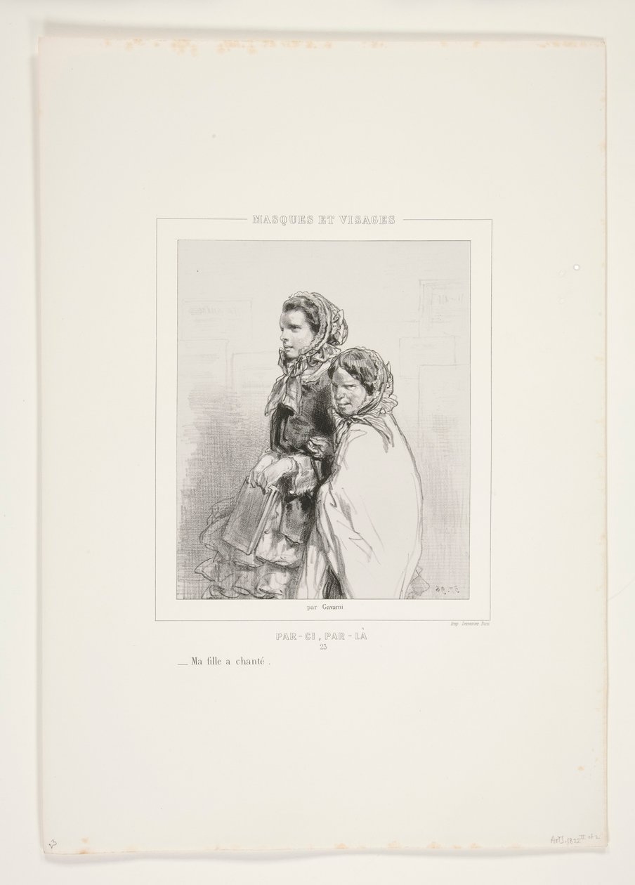 Ma fille a chanté. - Paul Gavarni