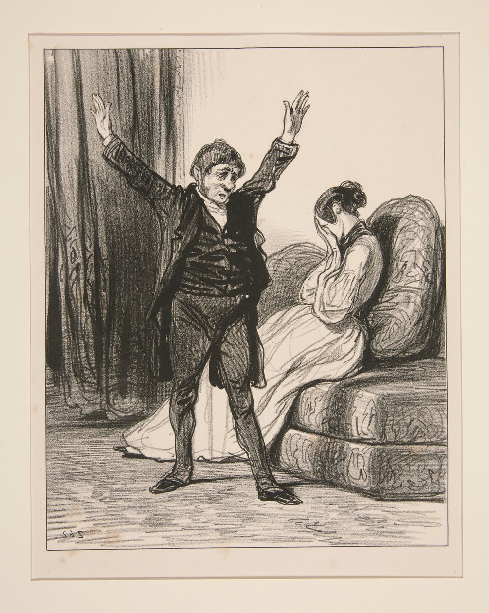 Malheureuse ! Tu feras la honte de ton sexe et... - Paul Gavarni
