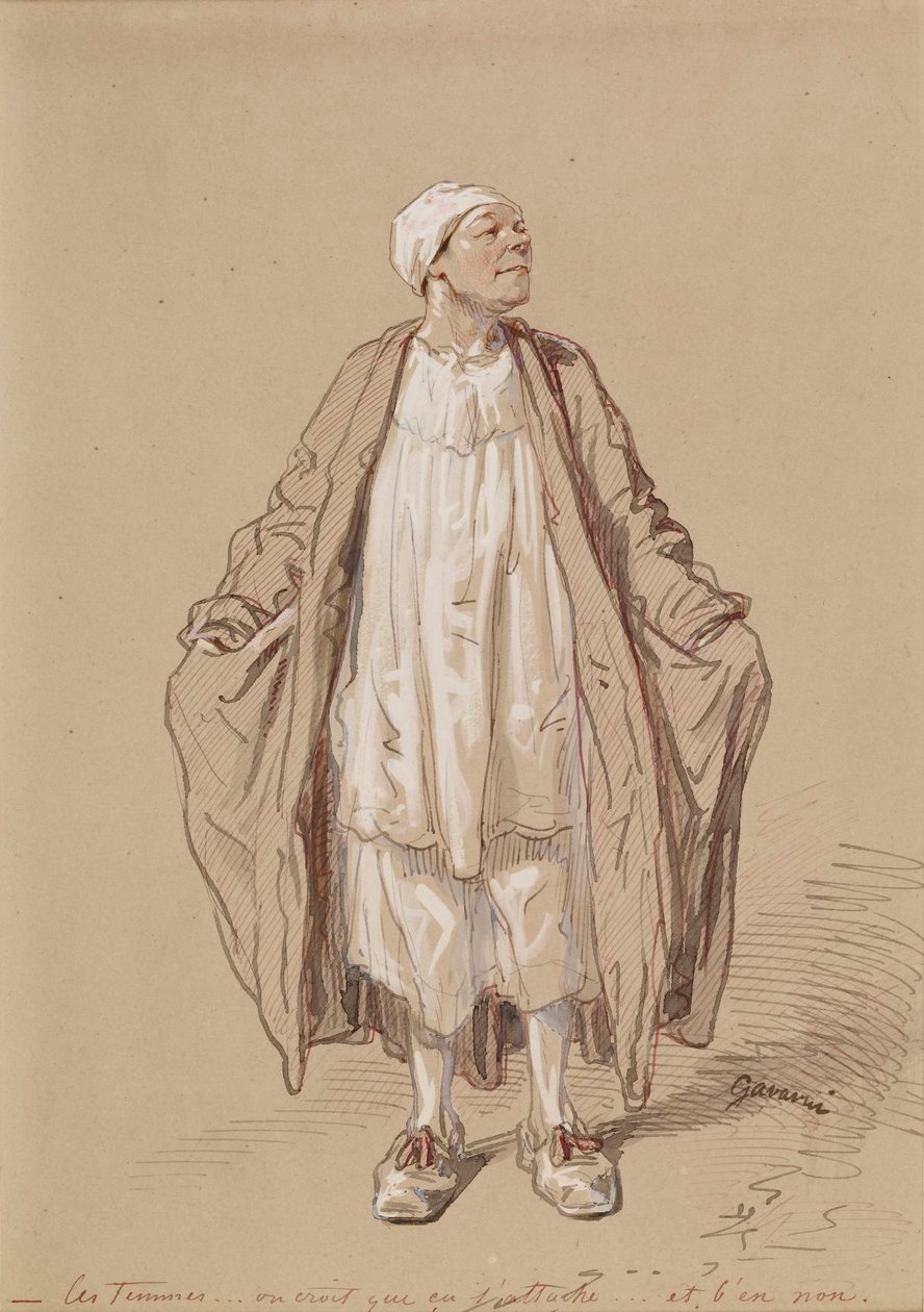 Homme en tenue de nuit - Paul Gavarni