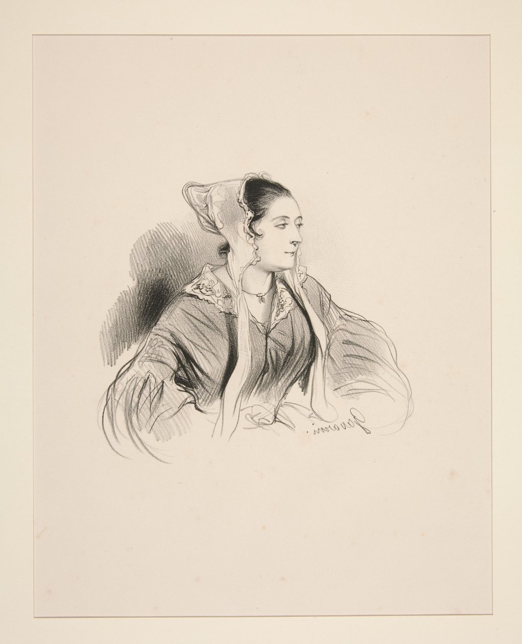 Mme. Pellier - Paul Gavarni