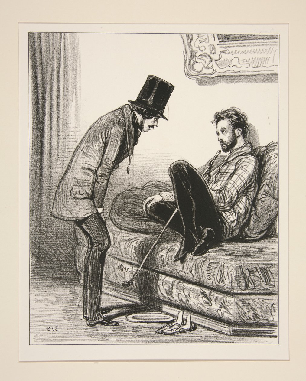 On vient de rapporter Louis de Vincennes, avec deux cotes cassees!... - Paul Gavarni