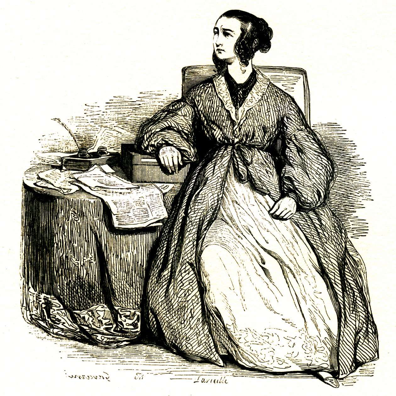 Femme politique (gravure) - Paul Gavarni