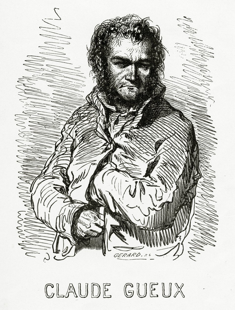 Portrait de Claude Gueux, 1834 - Paul Gavarni