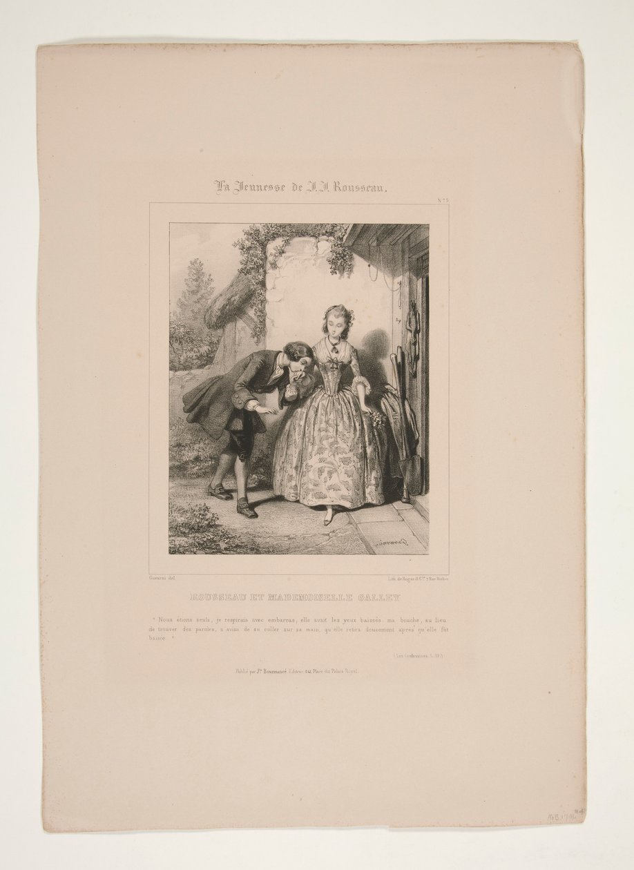 Rousseau et Mademoiselle Galley - Paul Gavarni