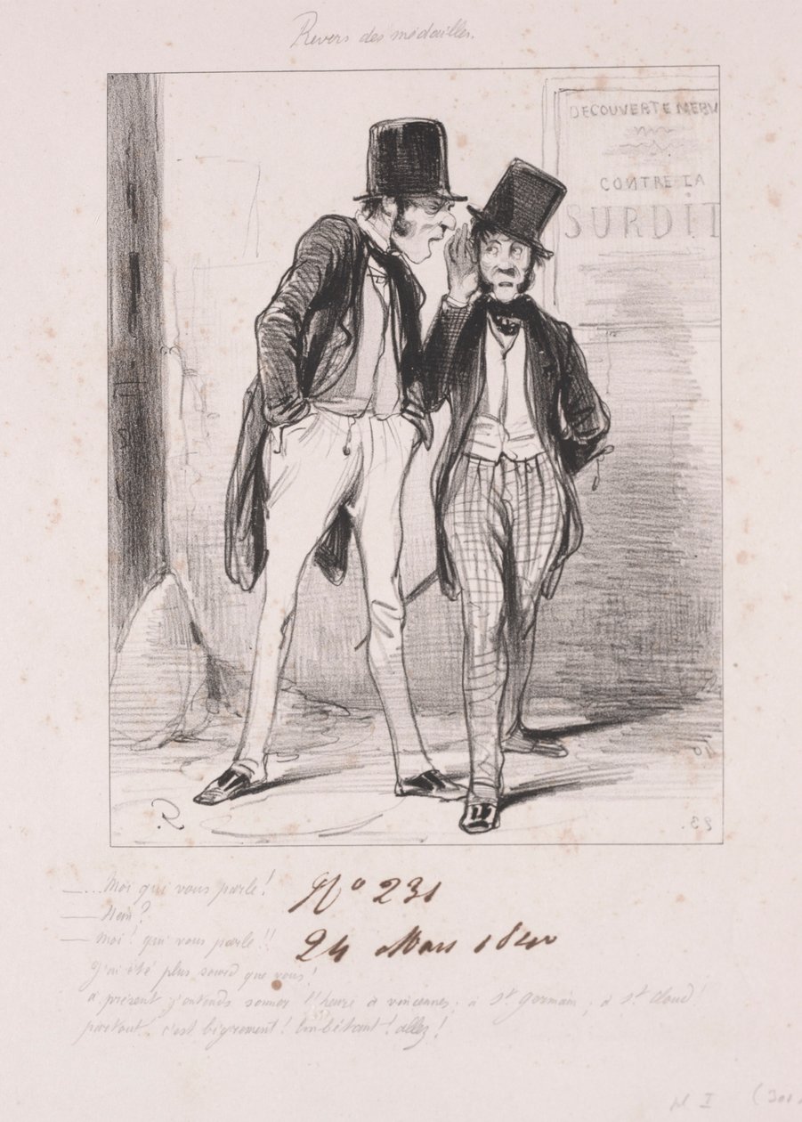 Revers des médailles : Moi qui vous parle, 1840 - Paul Gavarni