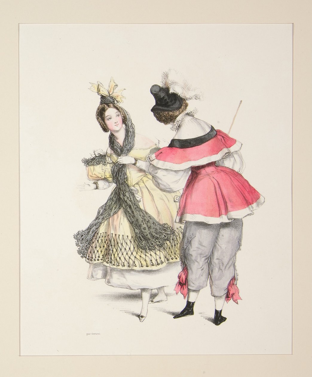 TRAVESTISSEMENS (sic) ORIGINAUX pour les bals de 1834. Nos 3 et 4. - Paul Gavarni