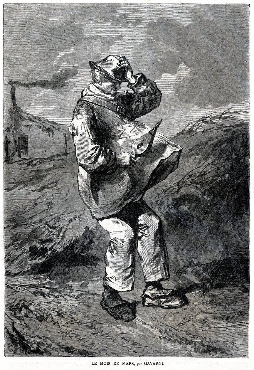 Le mois de mars : représentation d