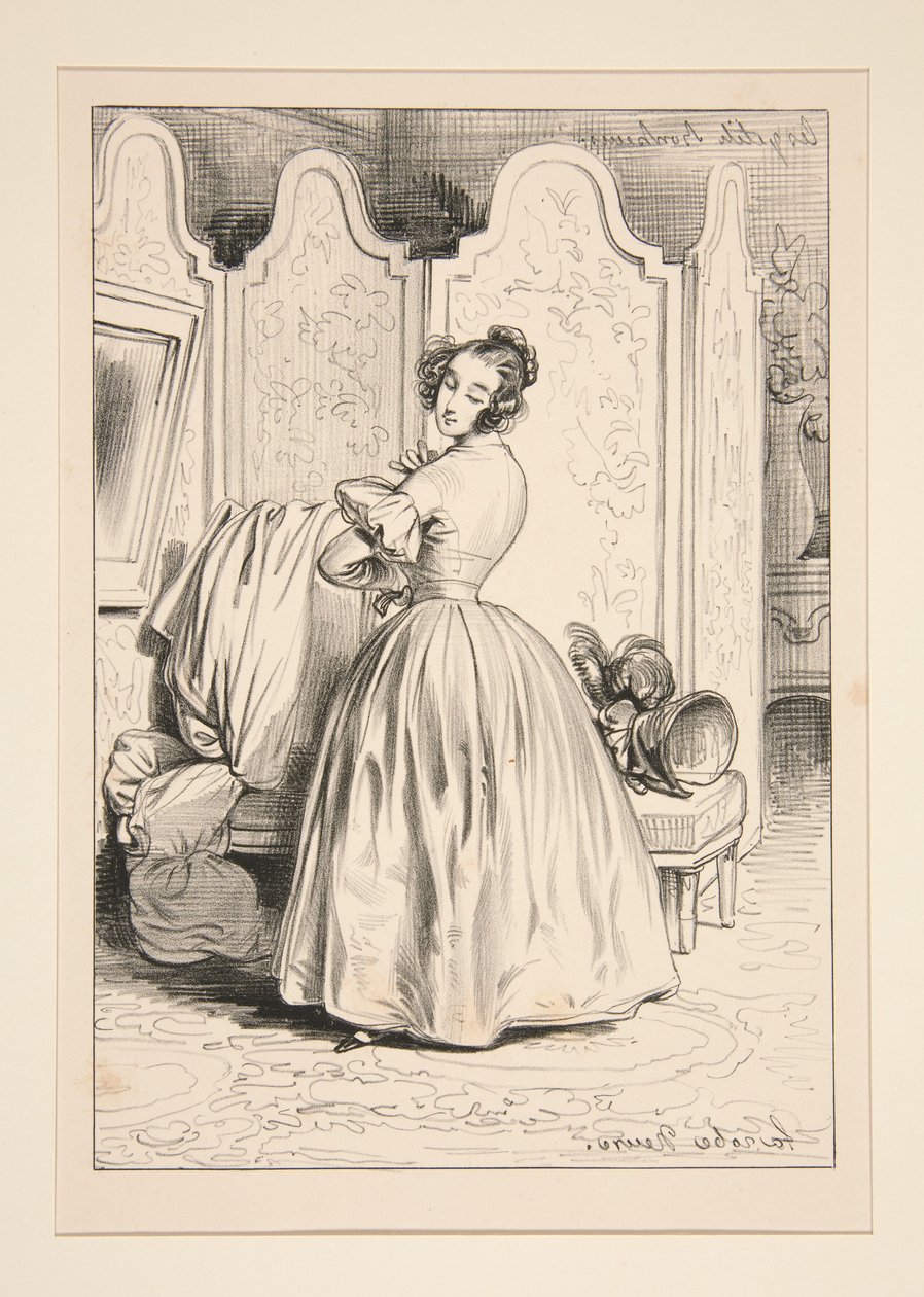 UNE ROBE DE SOIE. - Paul Gavarni