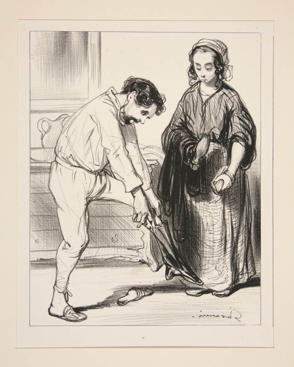 Une femme à deux fins - Paul Gavarni