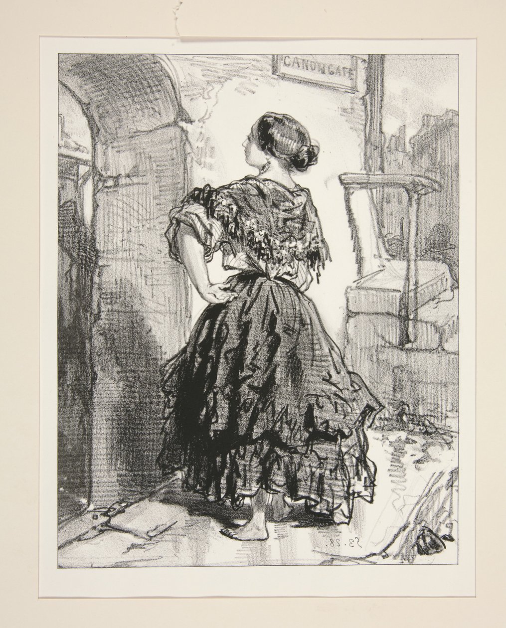 Une partageuse a Edimbourg. - Paul Gavarni