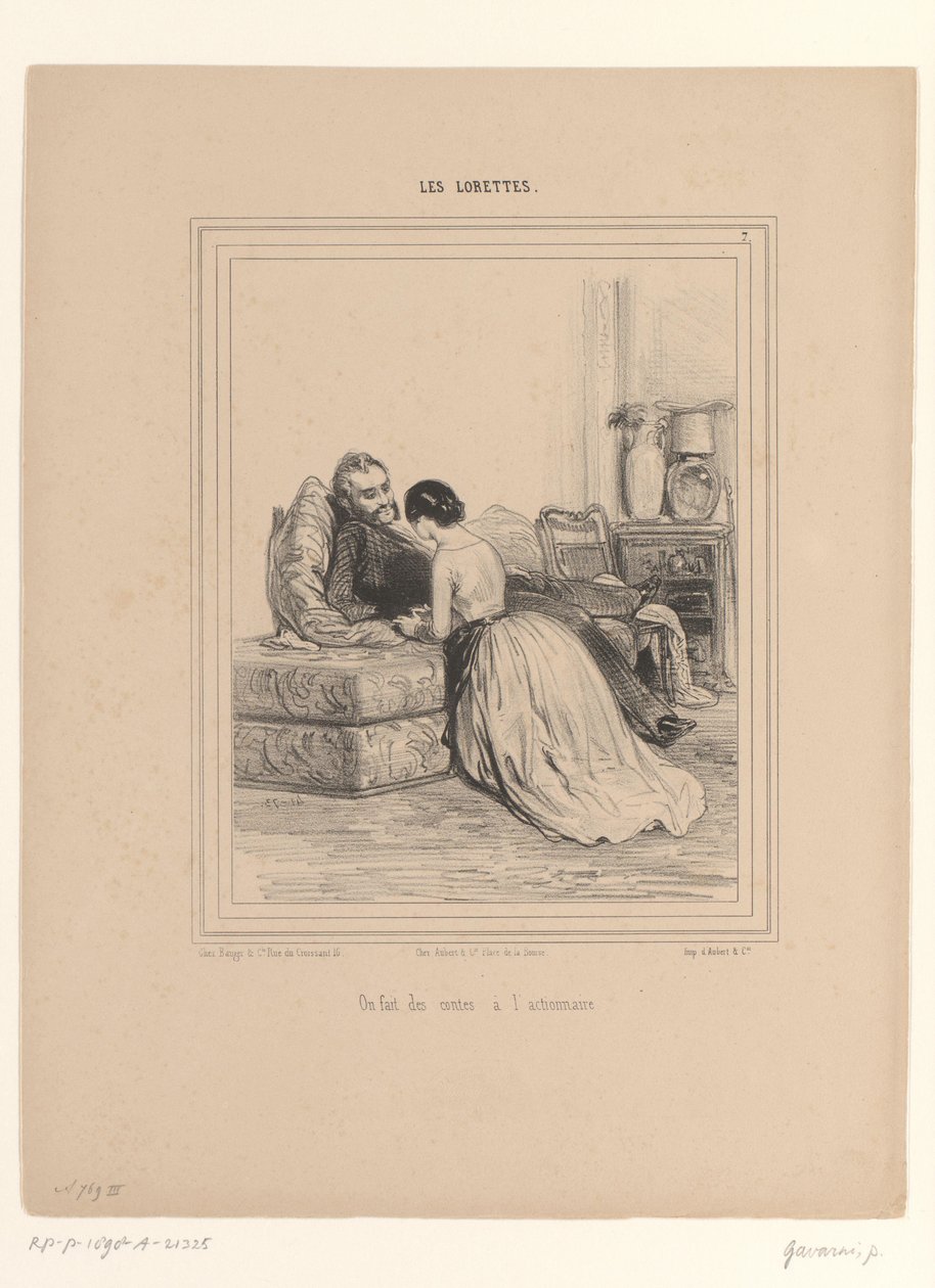 Une femme fait une proposition à son mari - Paul Gavarni