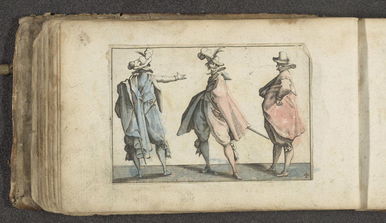 Trois acteurs avec de longs manteaux - Paul Göttich