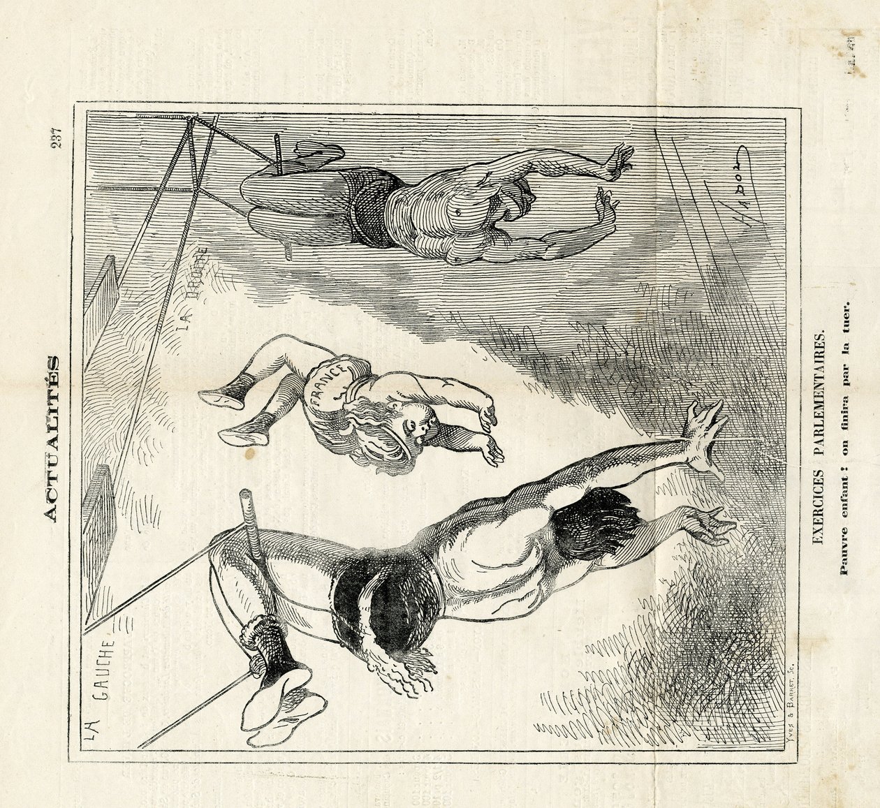 Illustration de Hadol (1835-1875) dans Le Charivari - Paul Hadol