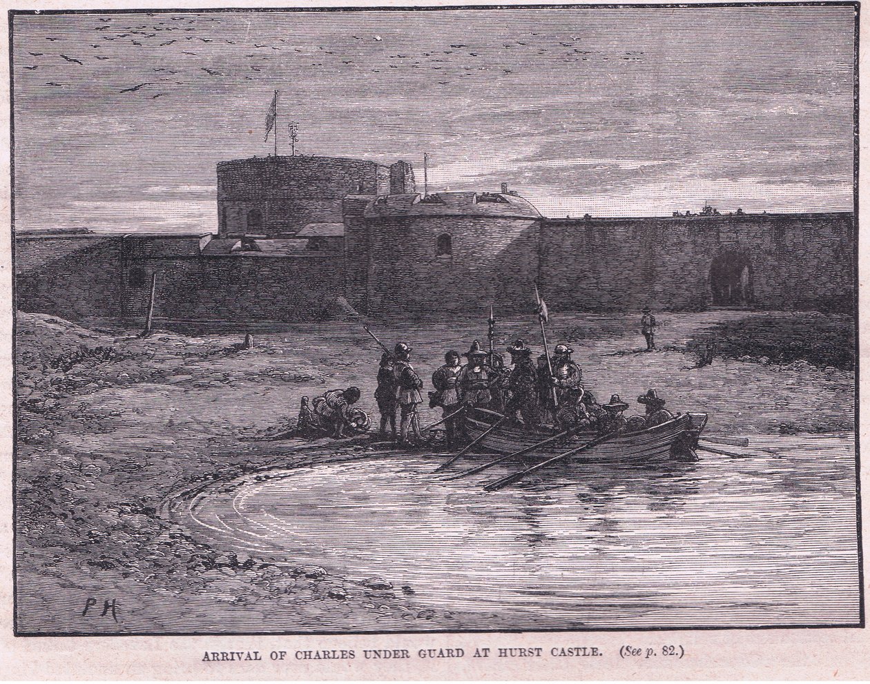 Arrivée de Charles Ier sous garde à Hurst Castle AD 1648 - Paul Hardy