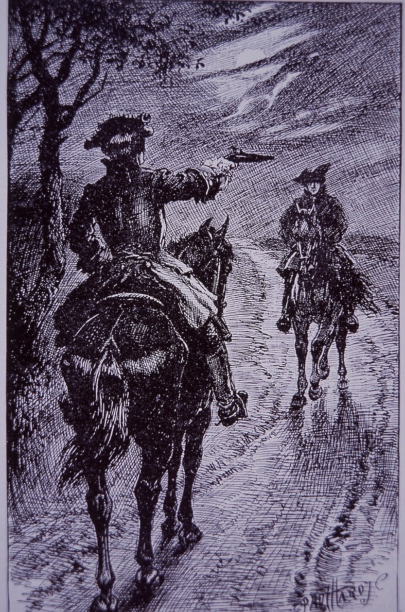 Dick Turpin rencontrant le bandit de grand chemin Tom King - Paul Hardy