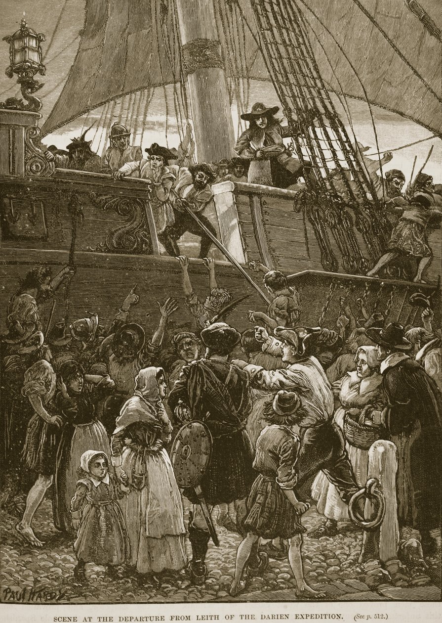 Scène au départ de Leith de l