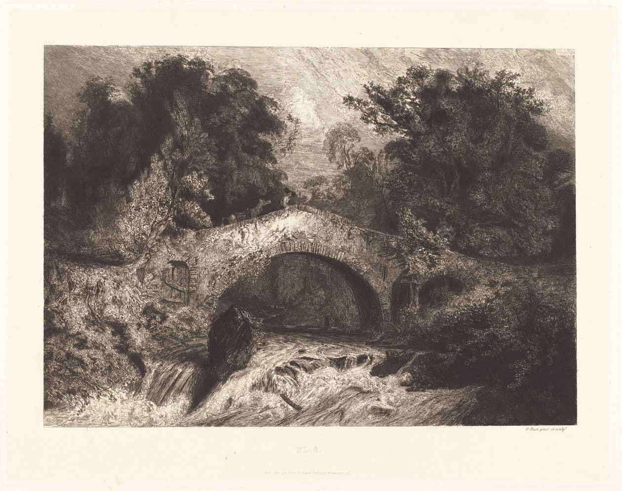 Un pont en Auvergne - Paul Huet