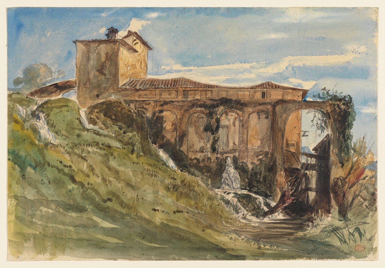 Une villa près de Rome - Paul Huet