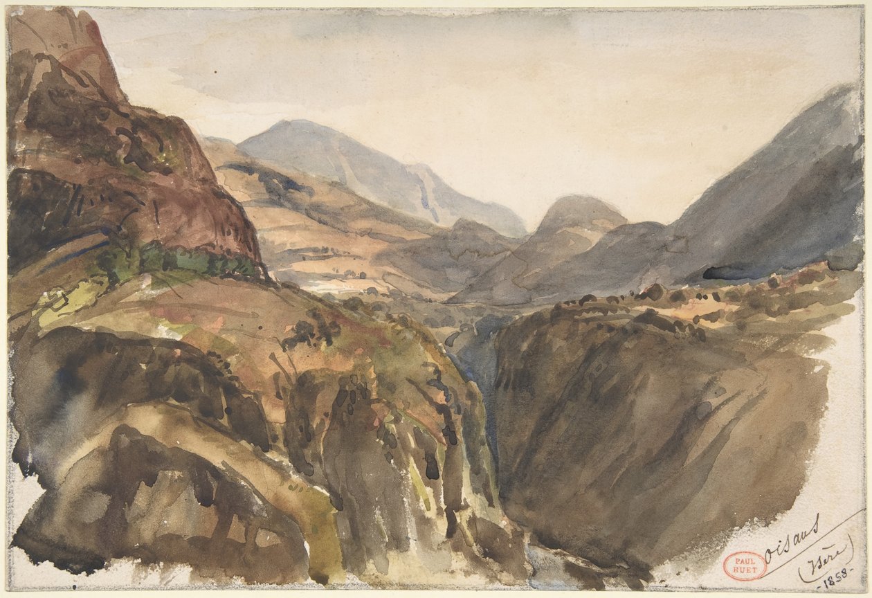 Vue de montagne à Oisans (Isère) - Paul Huet