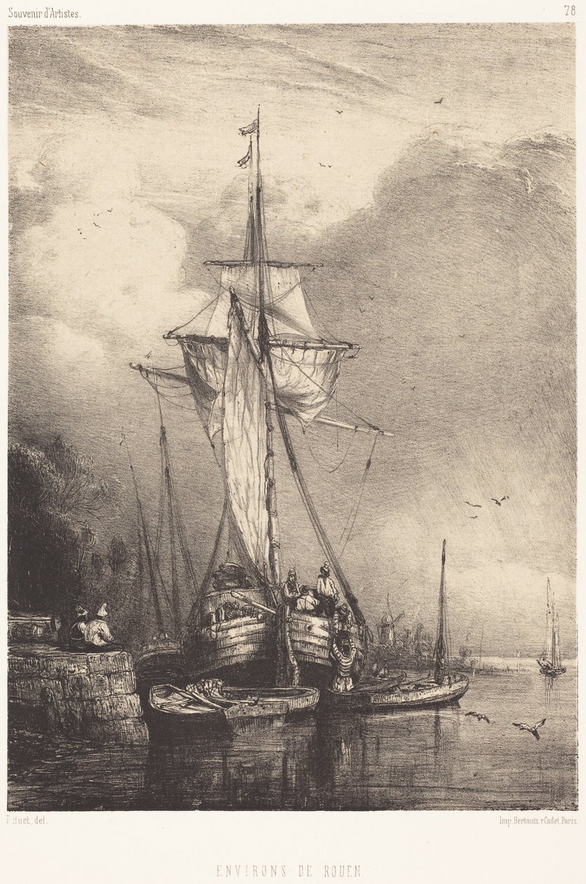 Near Rouen (Environs de Rouen) - Paul Huet