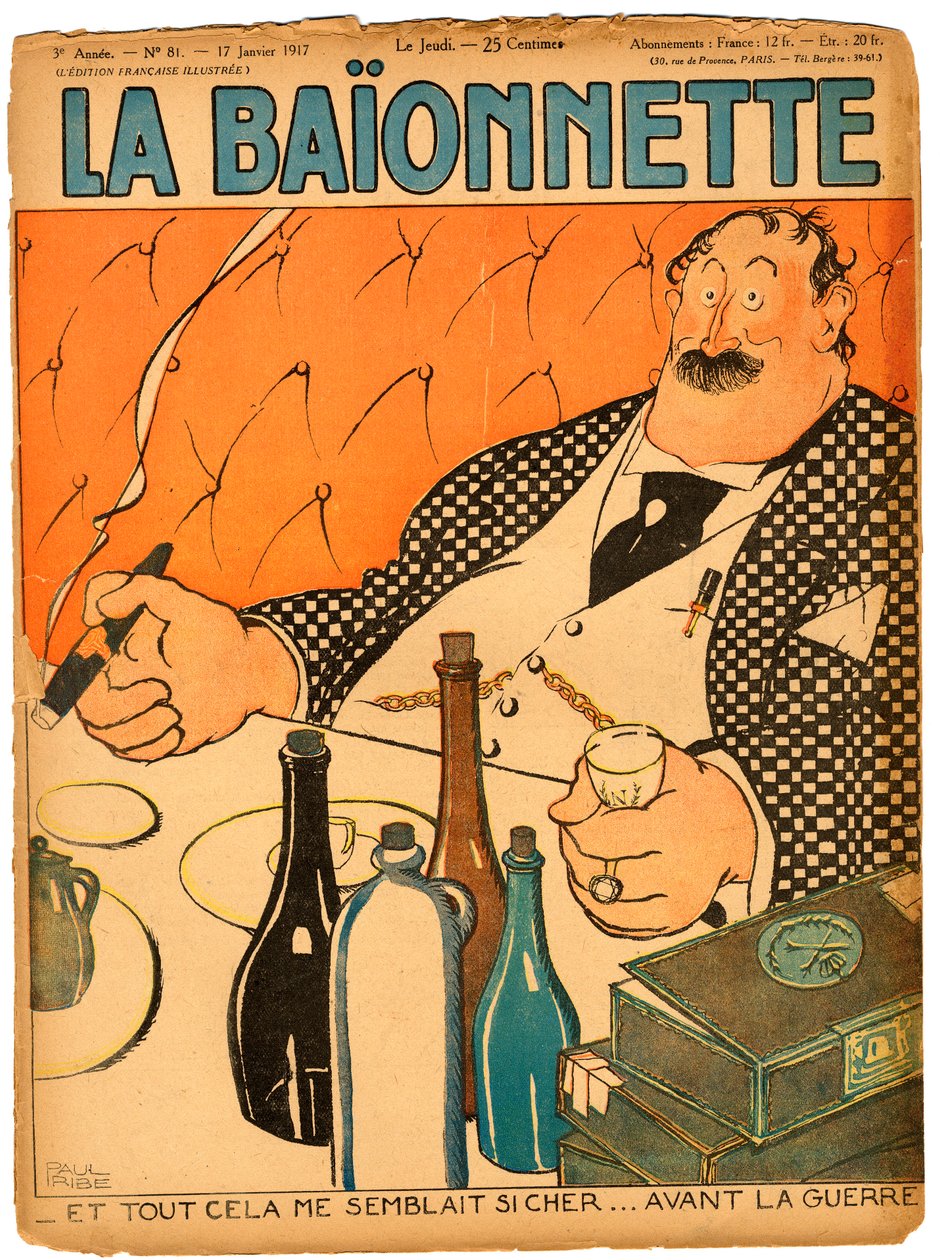 Couverture de La Baionnette, Satirique en couleurs - Paul Iribe