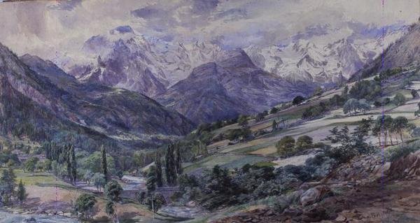 Une vue alpine - Paul Jacob Naftel