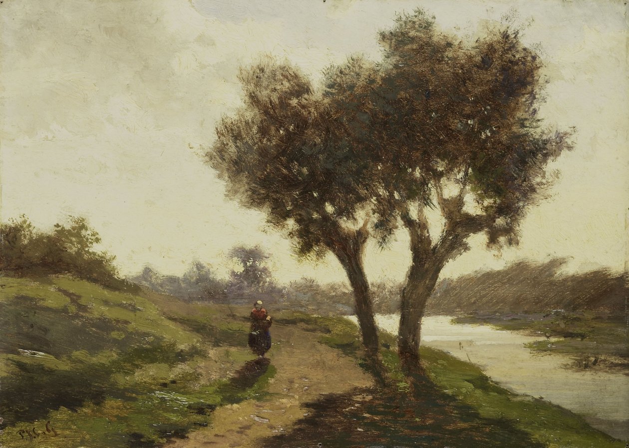 Paysage avec deux arbres - Paul Joseph Constantin Gabriel