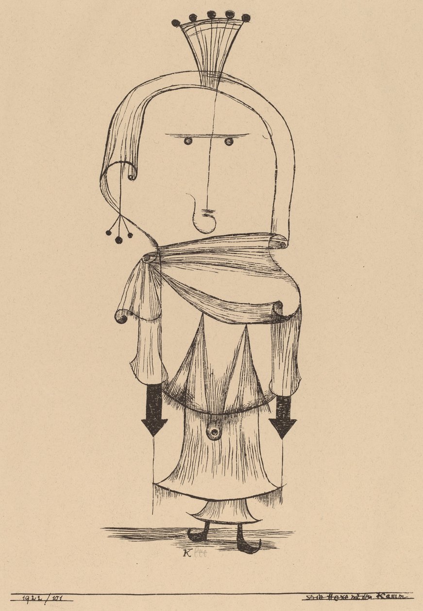 Die Hexe mit dem Kamm Sorcière avec un Peigne, 1922 - Paul Klee