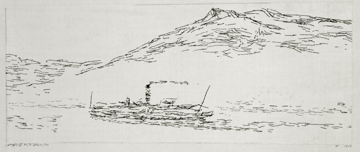 Bateau à vapeur sur le lac de Thoune - Paul Klee