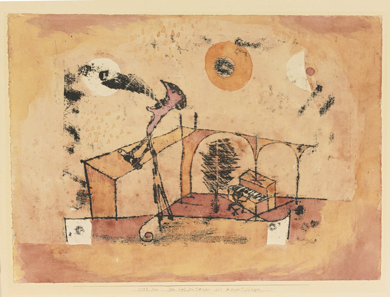 Le Ténor héroïque en tant que chanteur de concert, 1922 - Paul Klee