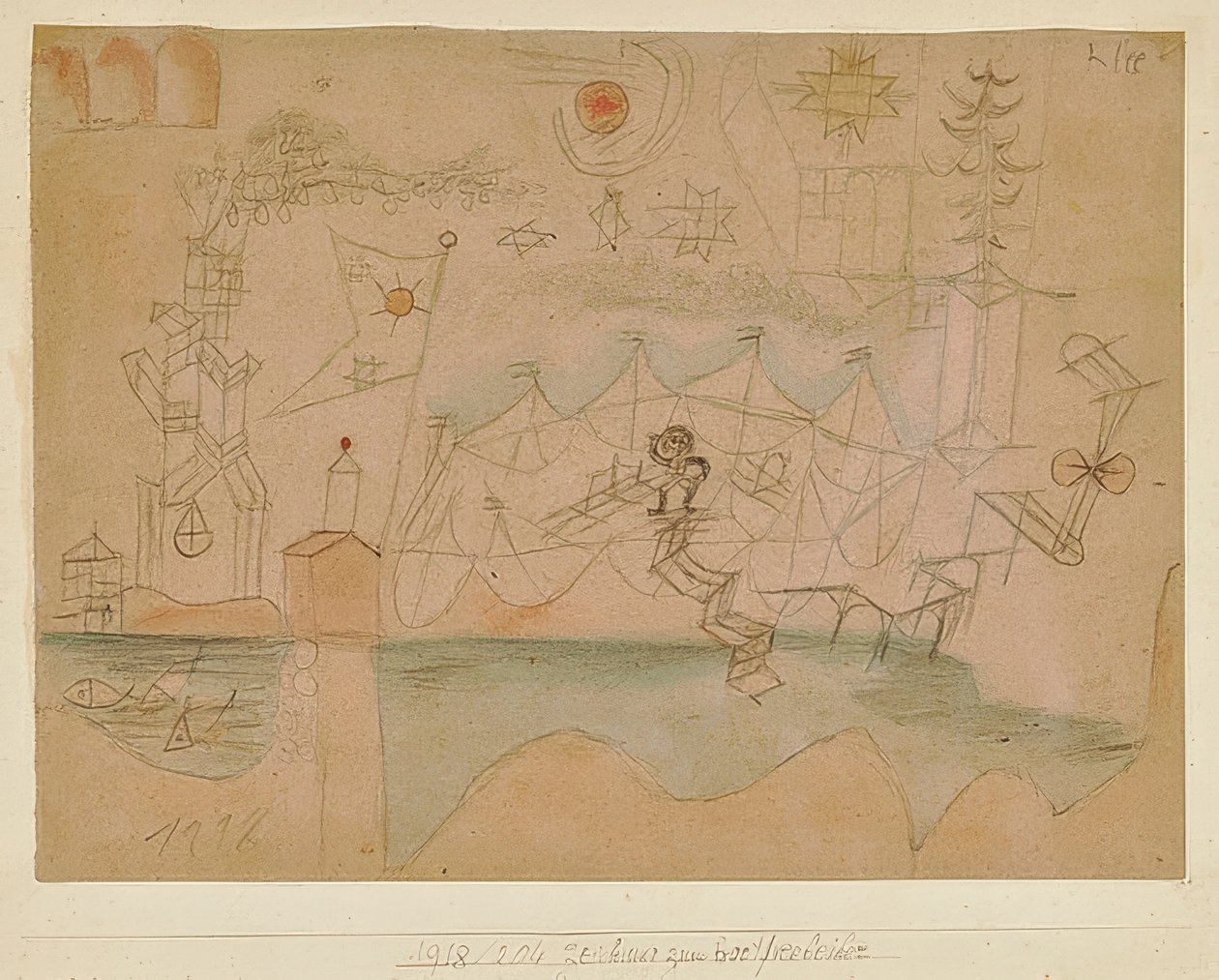 Dessin pour le loueur de bateaux. 1918, 204 - Paul Klee