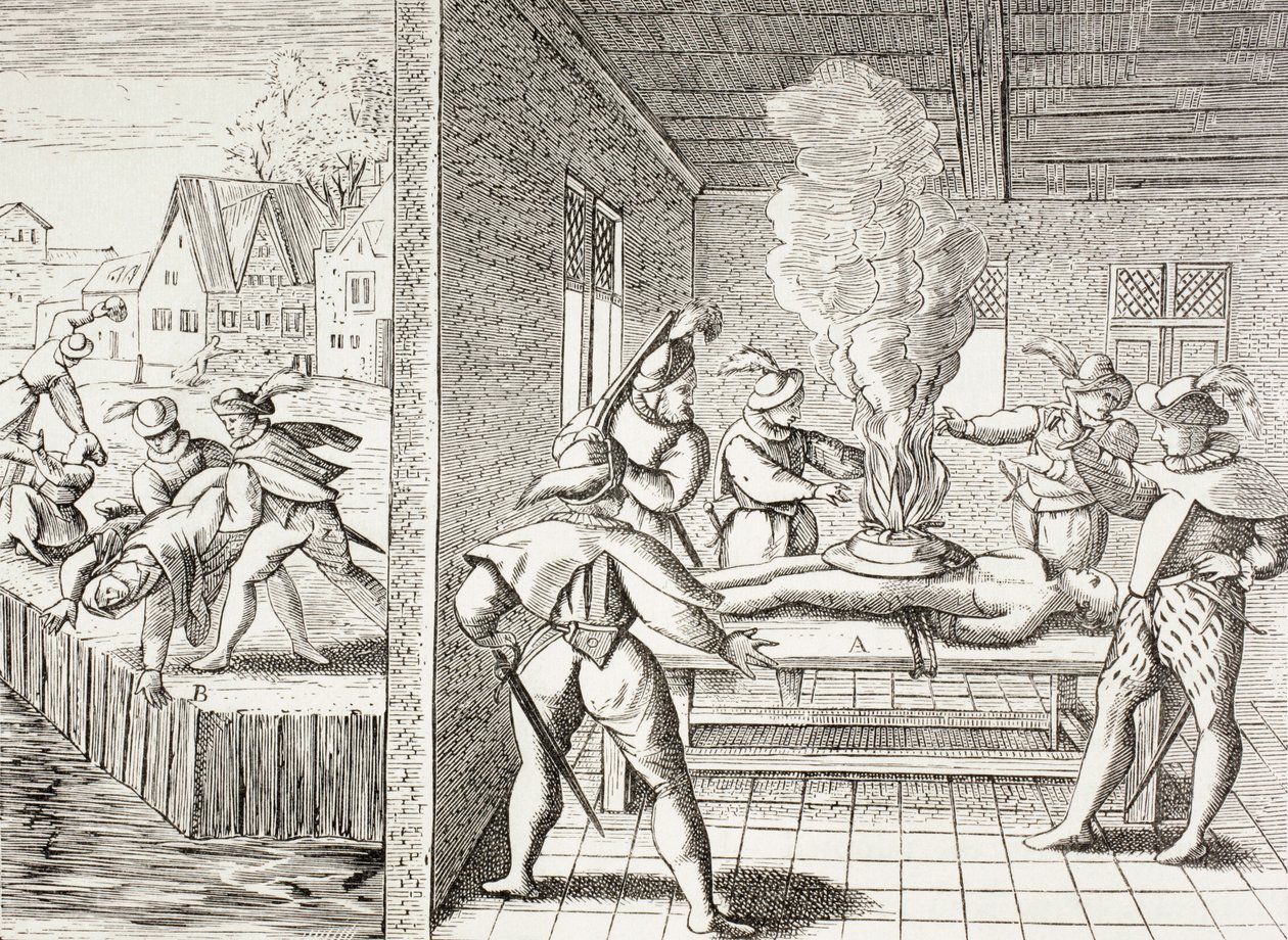Propagande du 16e siècle illustrant la violence des Gueux contre les catholiques. - Paul Lacroix