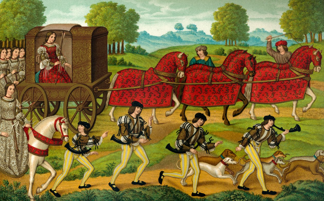 Dames médiévales chassant - Paul Lacroix